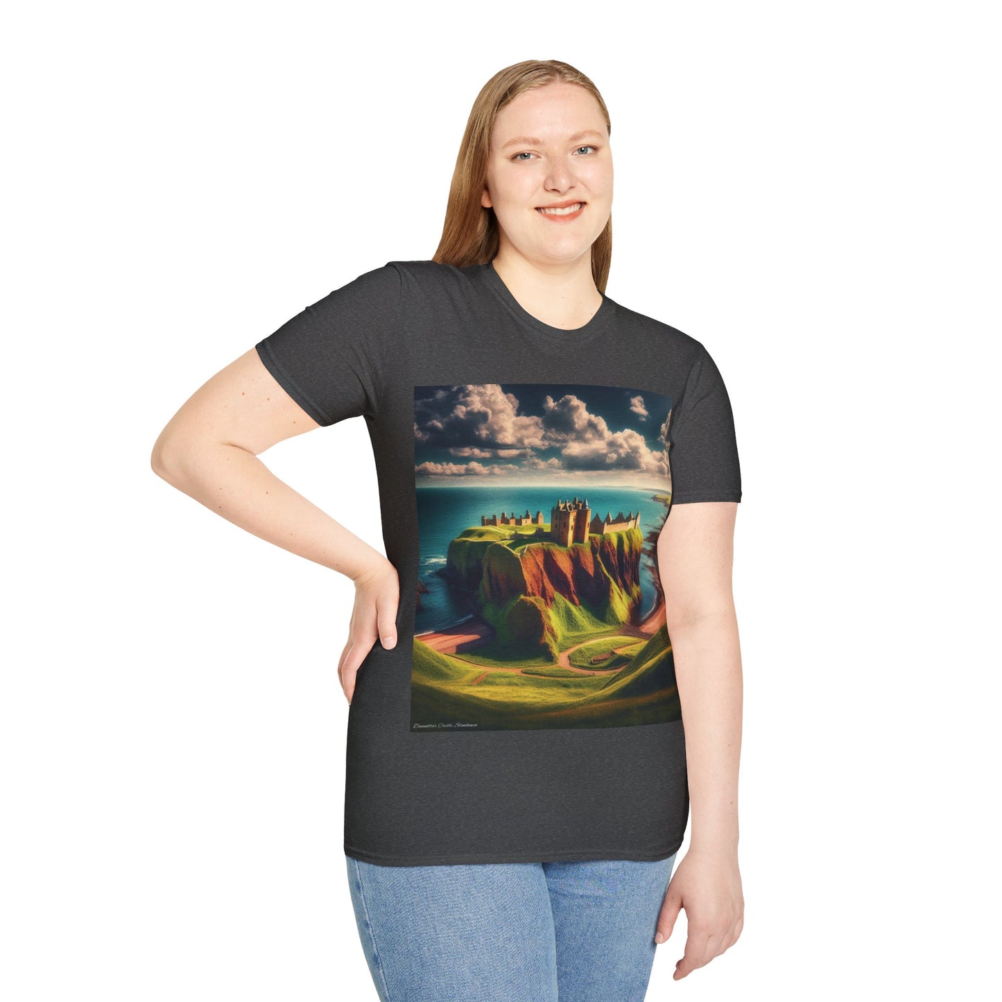 Dunnottar Castle - Stonehaven Softstyle T-Shirt, Unisex Tee, Scottish Landmarks, Various Colours