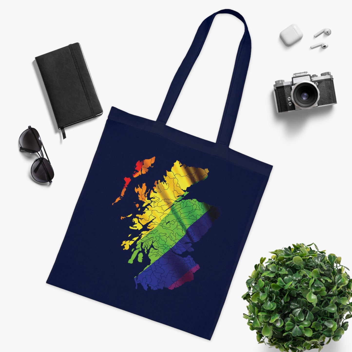 Scotland Pride Flag Clan Map Cotton Tote Bag