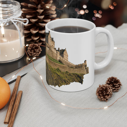 Edinburgh Castle on the Rock Photo Mug, White