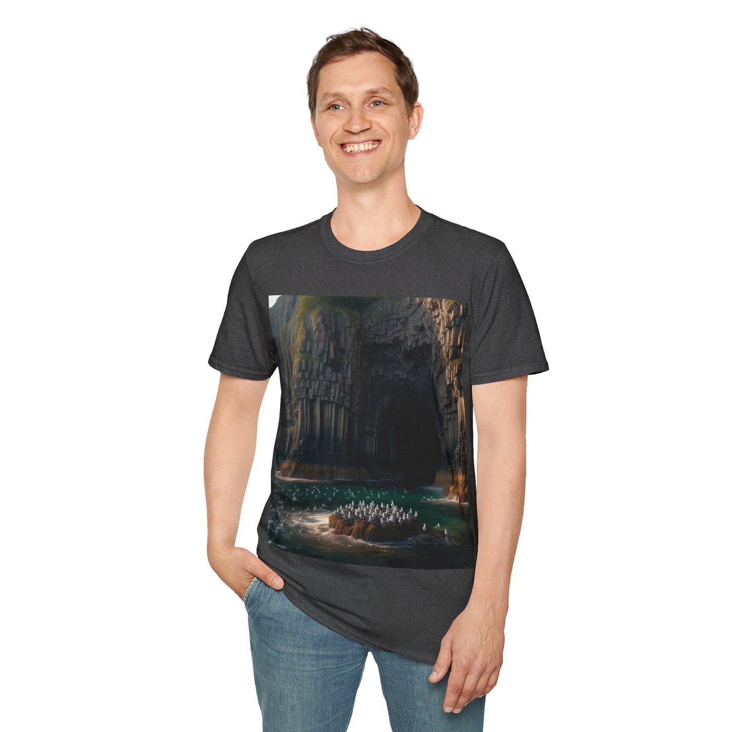 Fingal's Cave - Staffa Softstyle T-Shirt, Unisex Tee, Scottish Landmarks, Various Colours