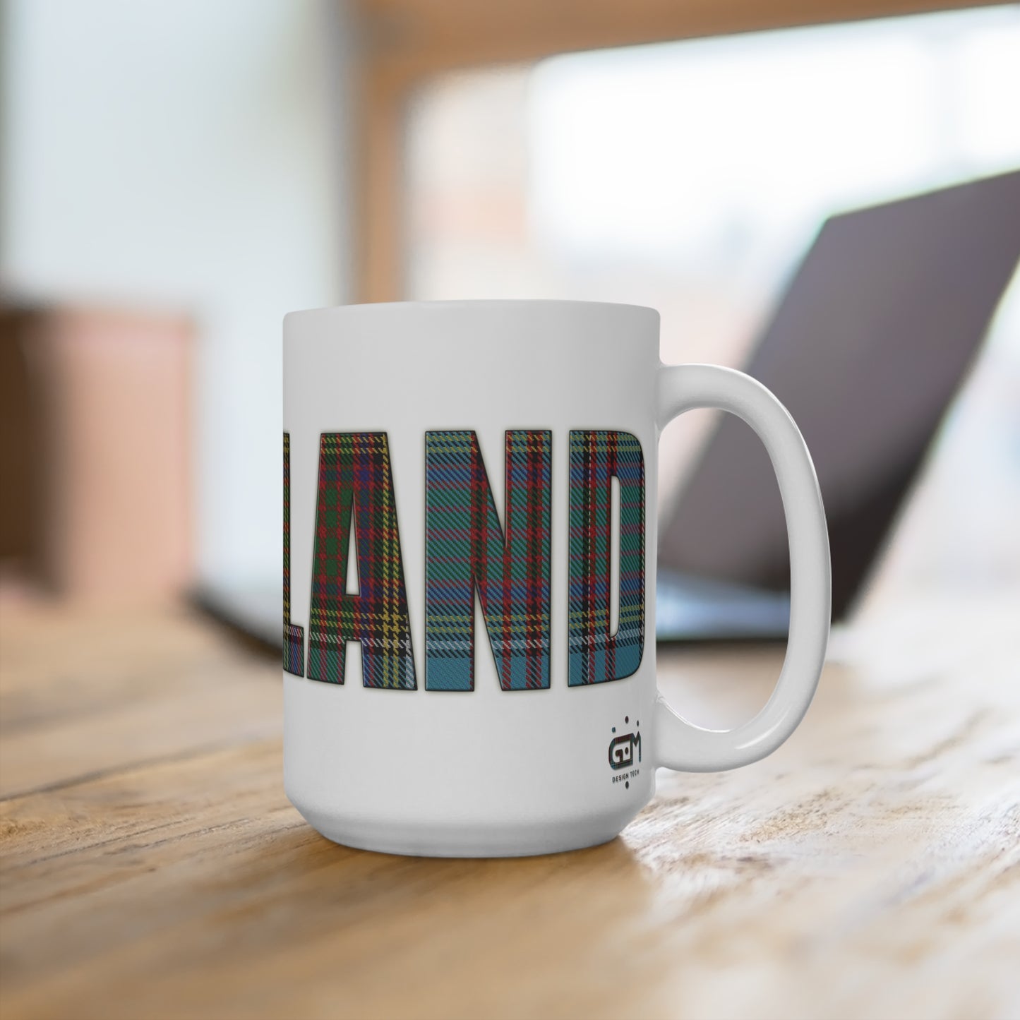 Scotland Lettering Tartan Mug 15oz, Anderson Tartan