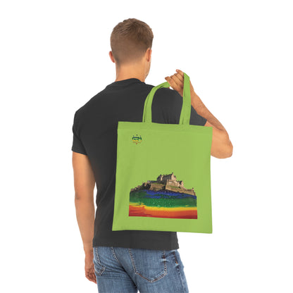 Pride Rain Rock Edinburgh Castle Cotton Tote Bag