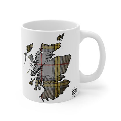 Scotland Map Mug 11oz, Buchanan Dress Tartan