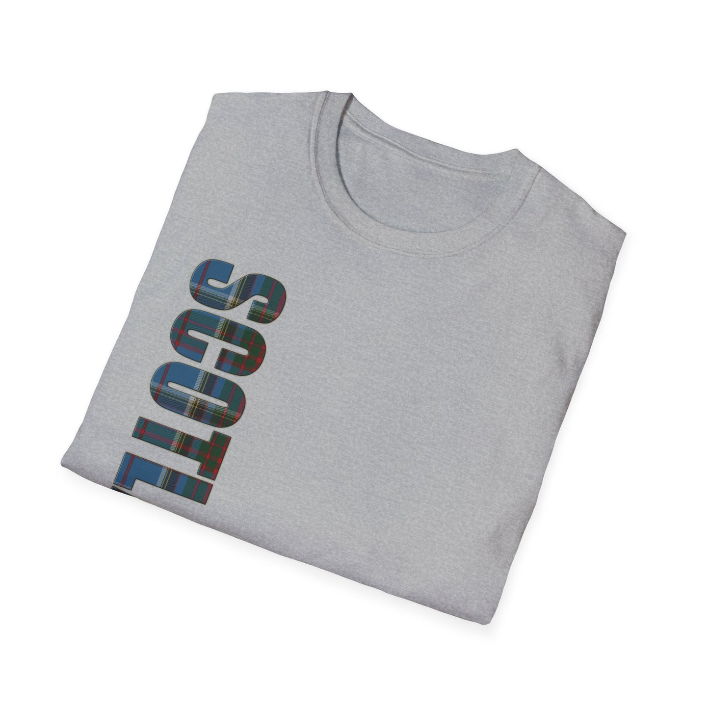 Tartan Scotland Lettering Softstyle Unisex T-Shirt, Anderson Old Tartan Tee