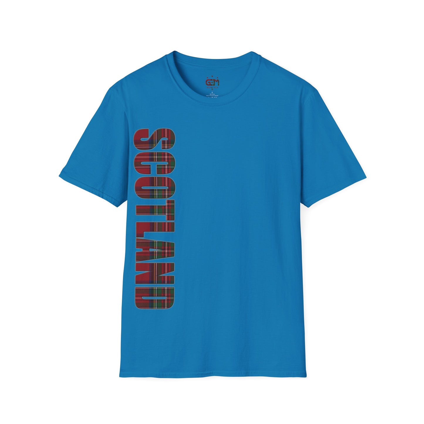 Scotland Lettering Stewart Royal Tartan Softstyle T-Shirt, Unisex Tee, Various Colours