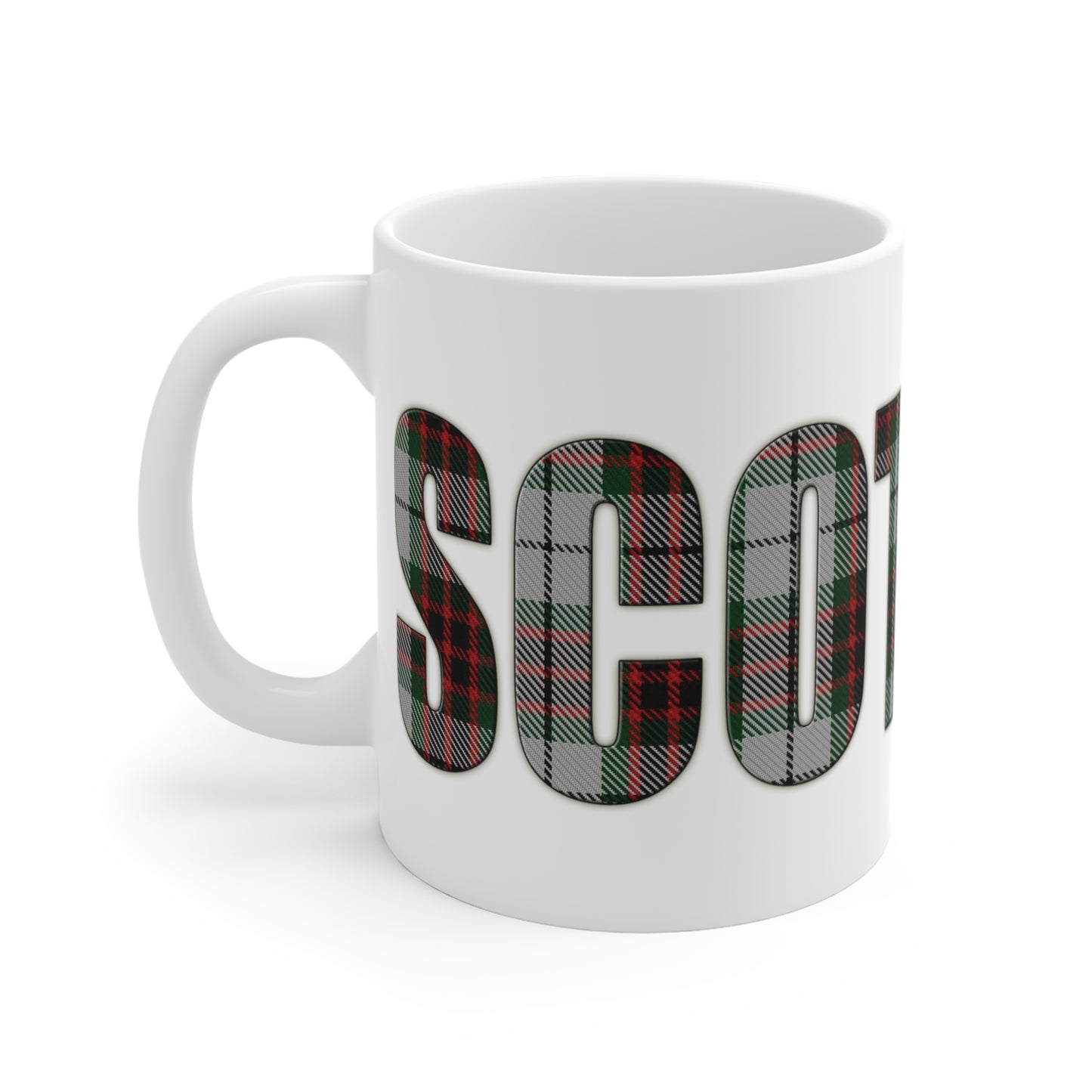 Scotland Lettering Tartan Mug 11oz, Fraser Tartan