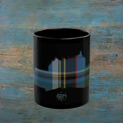 Tartan Edinburgh Castle - Anderson Old Mug, Black