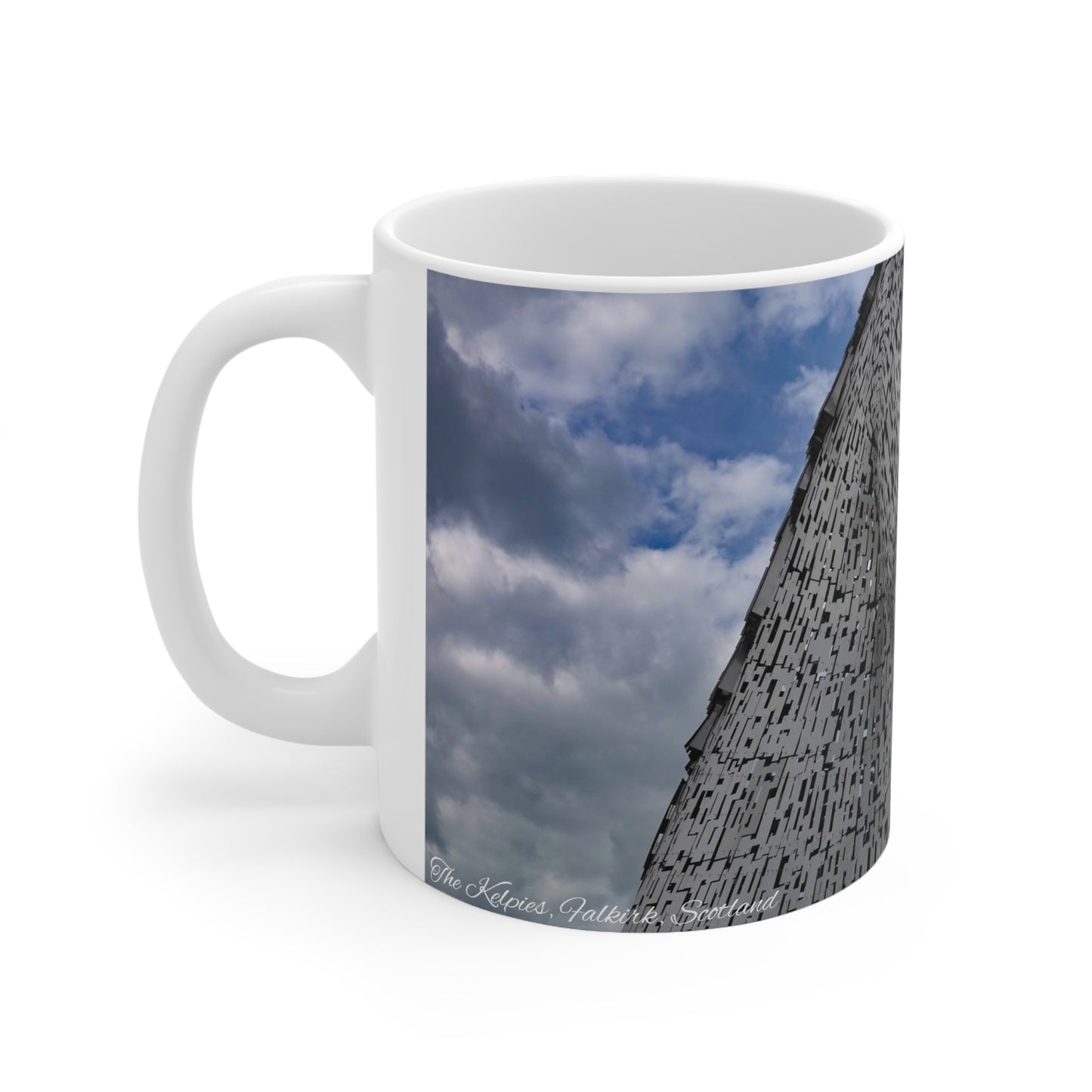 Kelpies Photo Mug, Coffee Cup, Tea Cup, Scottish Art, Scottish Landmarks, Scottish Nature, White