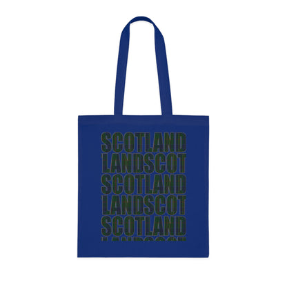 Reversible Scotland Tartan Map Cotton Tote Bag - Kennedy Tartan