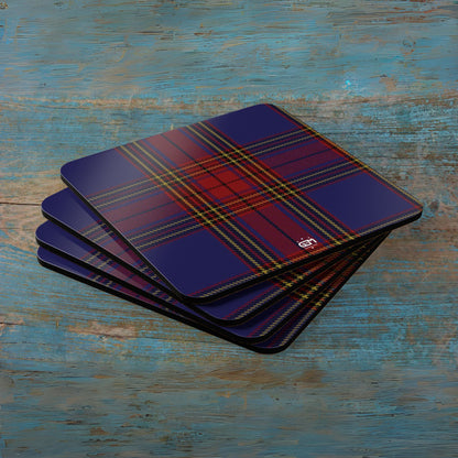 Scottish Tartan Cork Coaster Set (G-L)
