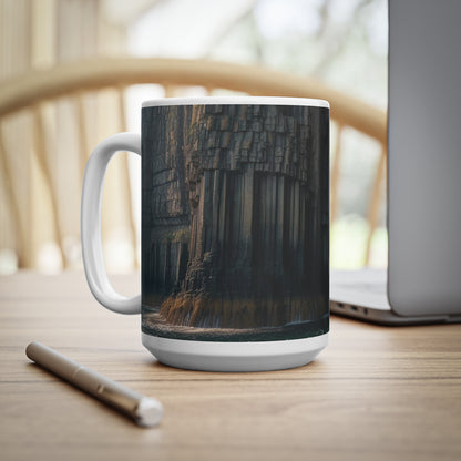 Fingal's Cave Mug - Staffa, Coffee Cup, Tea Cup, Scotland, White