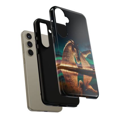 Kelpies Northern Lights Art Phone Case, Scotland, Samsung