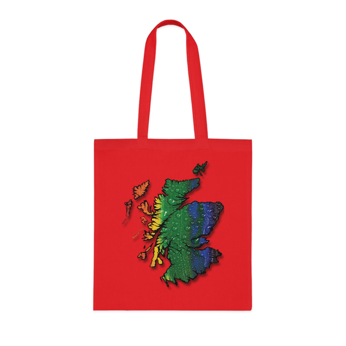 Scotland Pride Rain Map Cotton Tote Bag