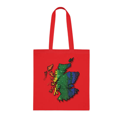 Scotland Pride Rain Map Cotton Tote Bag