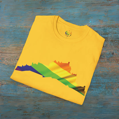 Edinburgh Castle Pride Flag Art Unisex T-Shirt