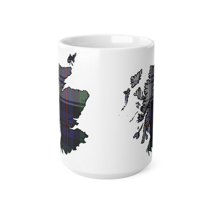 Argyle Dress Tartan Scotland Map Mug, Coffee Cup, Tea Cup, Scotland, White