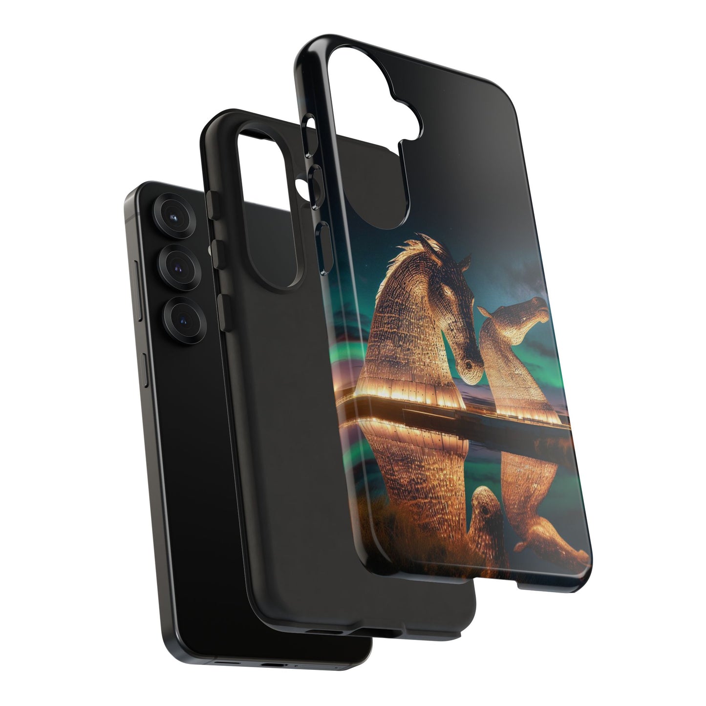 Kelpies Northern Lights Art Phone Case, Scotland, Samsung