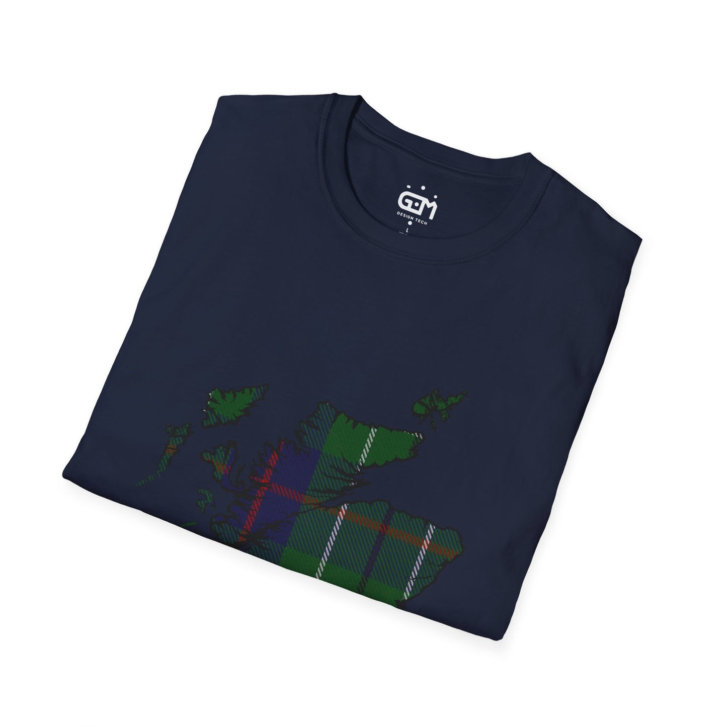 Scotland Tartan Map Softstyle Unisex T-Shirt - Duncan Tartan Tee