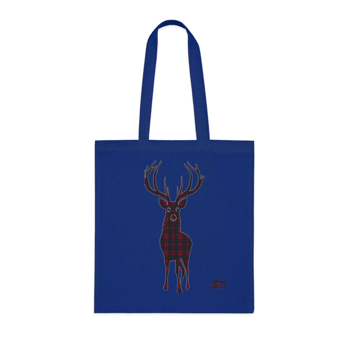 Reversible Scotland Tartan Stag Cotton Tote Bag - Lindsay Tartan