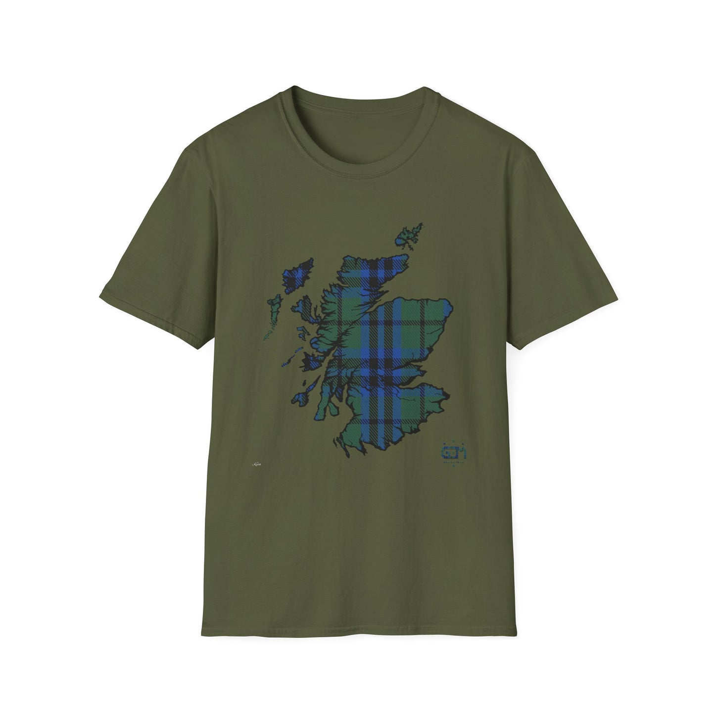 Tartan Scotland Map Softstyle Unisex T-Shirt - Keith Tartan Tee