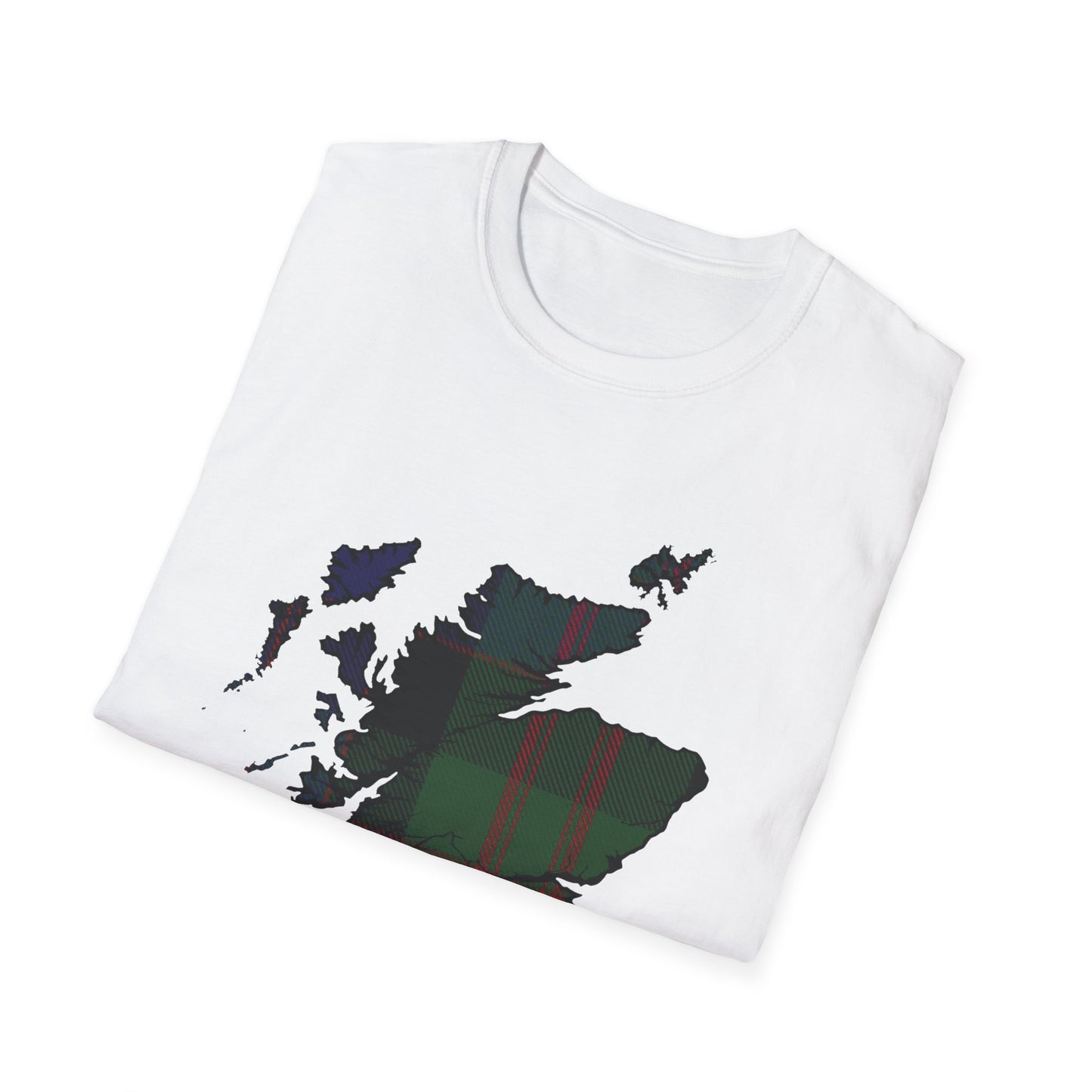 Tartan Scotland Map Softstyle Unisex T-Shirt - MacDonald Tartan Tee