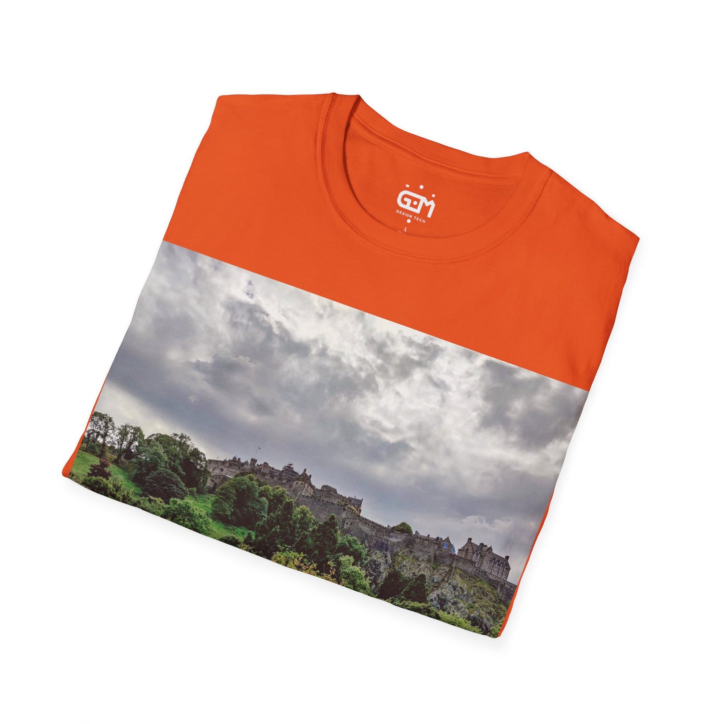 Princes Street Gardens & Edinburgh Castle Photo Softstyle T-Shirt, Unisex Tee, Various Colours