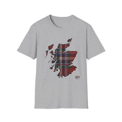 Tartan Scotland Map Softstyle Unisex T-Shirt - MacFarlane Tartan Tee