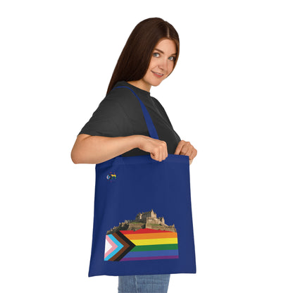 Pride Progress Rock Edinburgh Castle Cotton Tote Bag