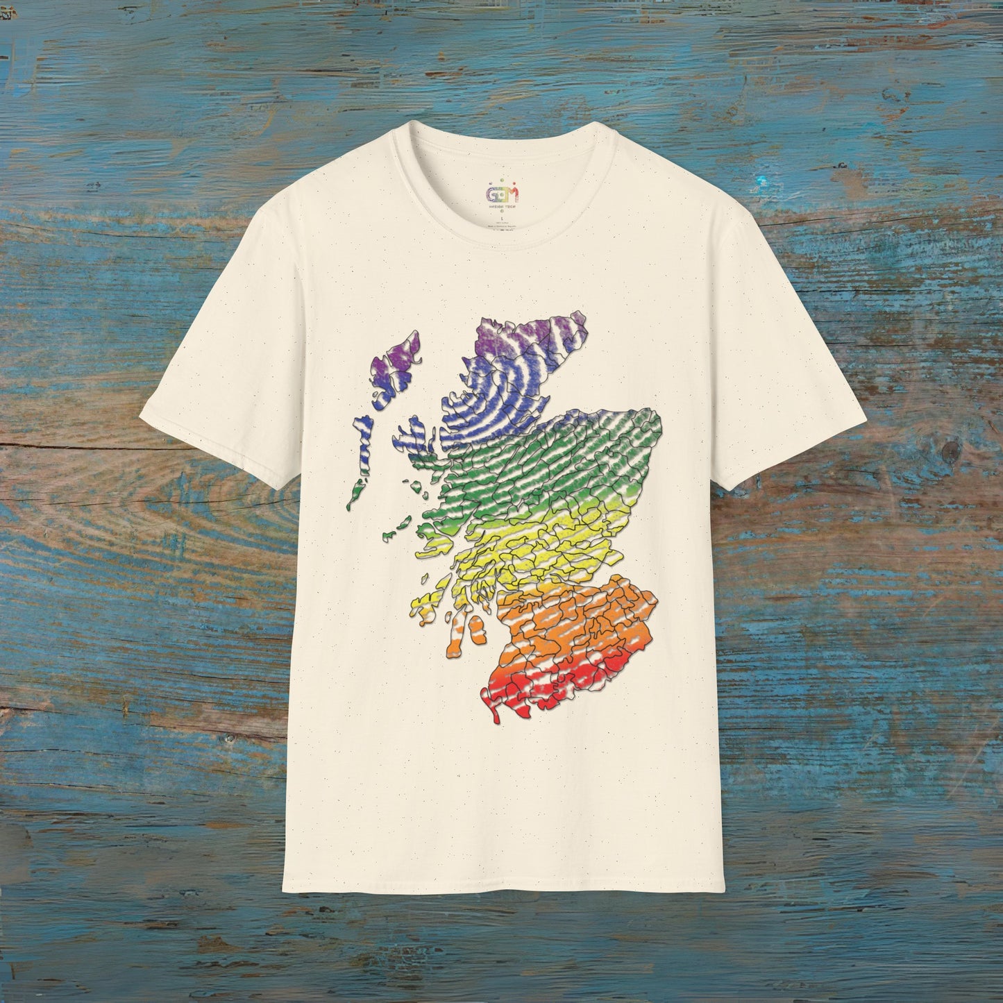 Pride Fingerprint Clan Regions Scotland Map Unisex T-Shirt, Various Colours