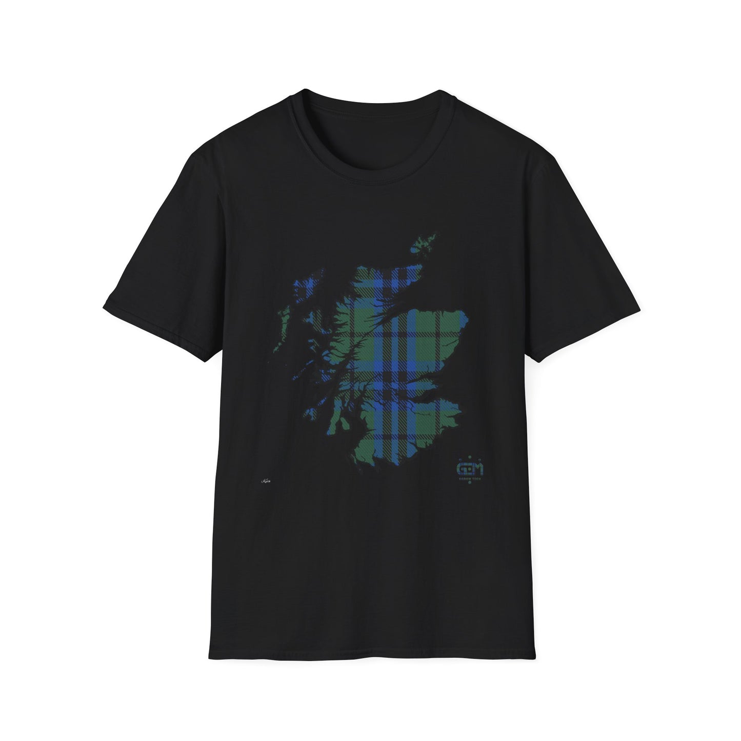 Tartan Scotland Map Softstyle Unisex T-Shirt - Keith Tartan Tee