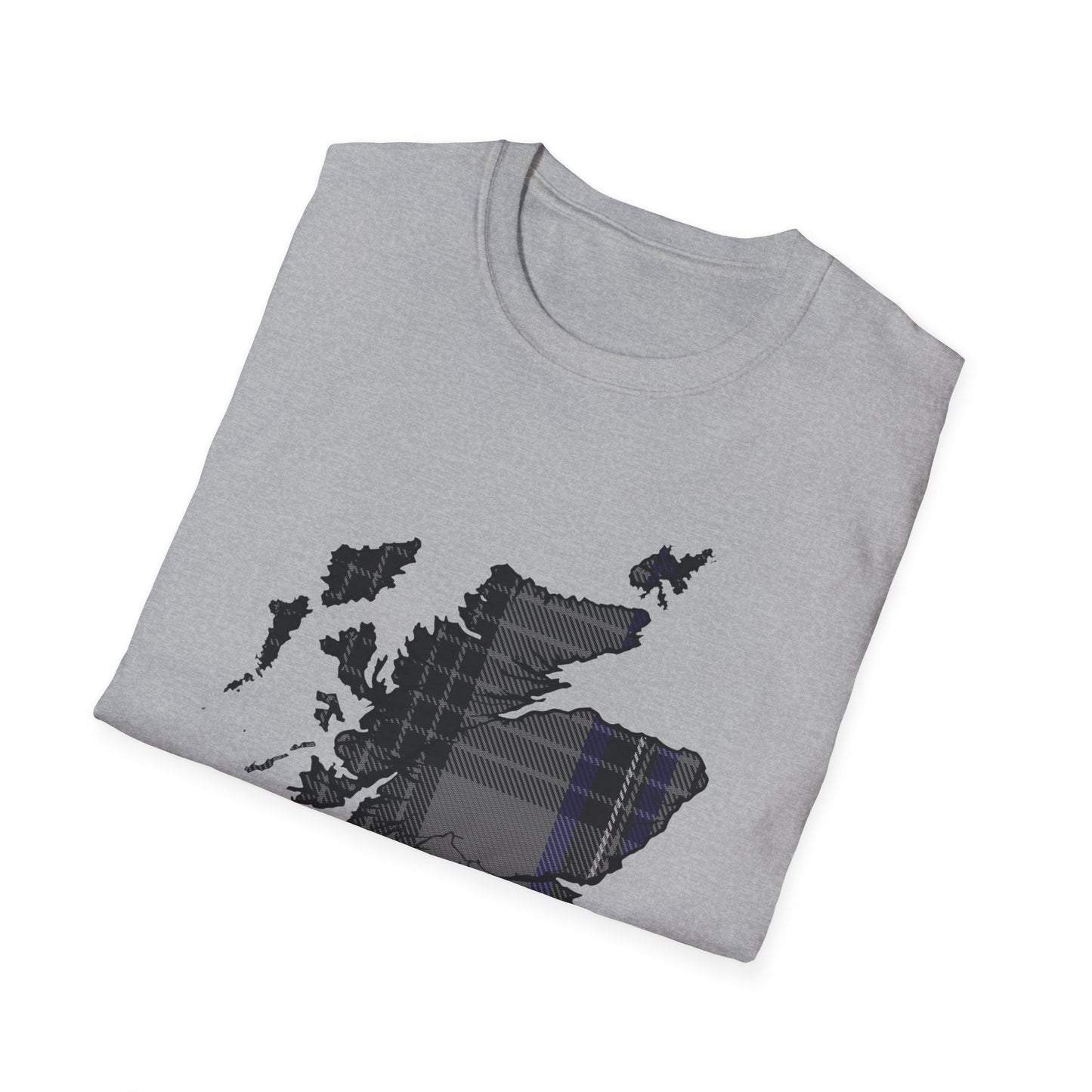 Tartan Scotland Map Softstyle Unisex T-Shirt - Hood Tartan Tee