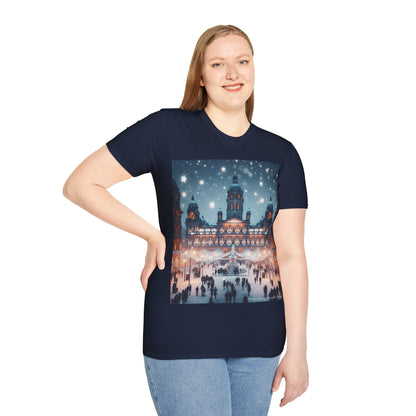 Glasgow George Square Winter Softstyle T-Shirt, Unisex Tee, Scotland Shirt, Scottish Landmark, Nature, Scenery, Various Colours