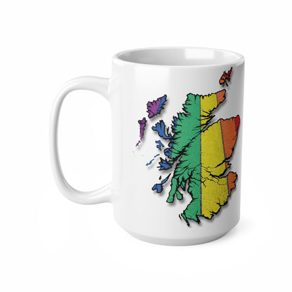 Scotland Map Pride Road Mug, White