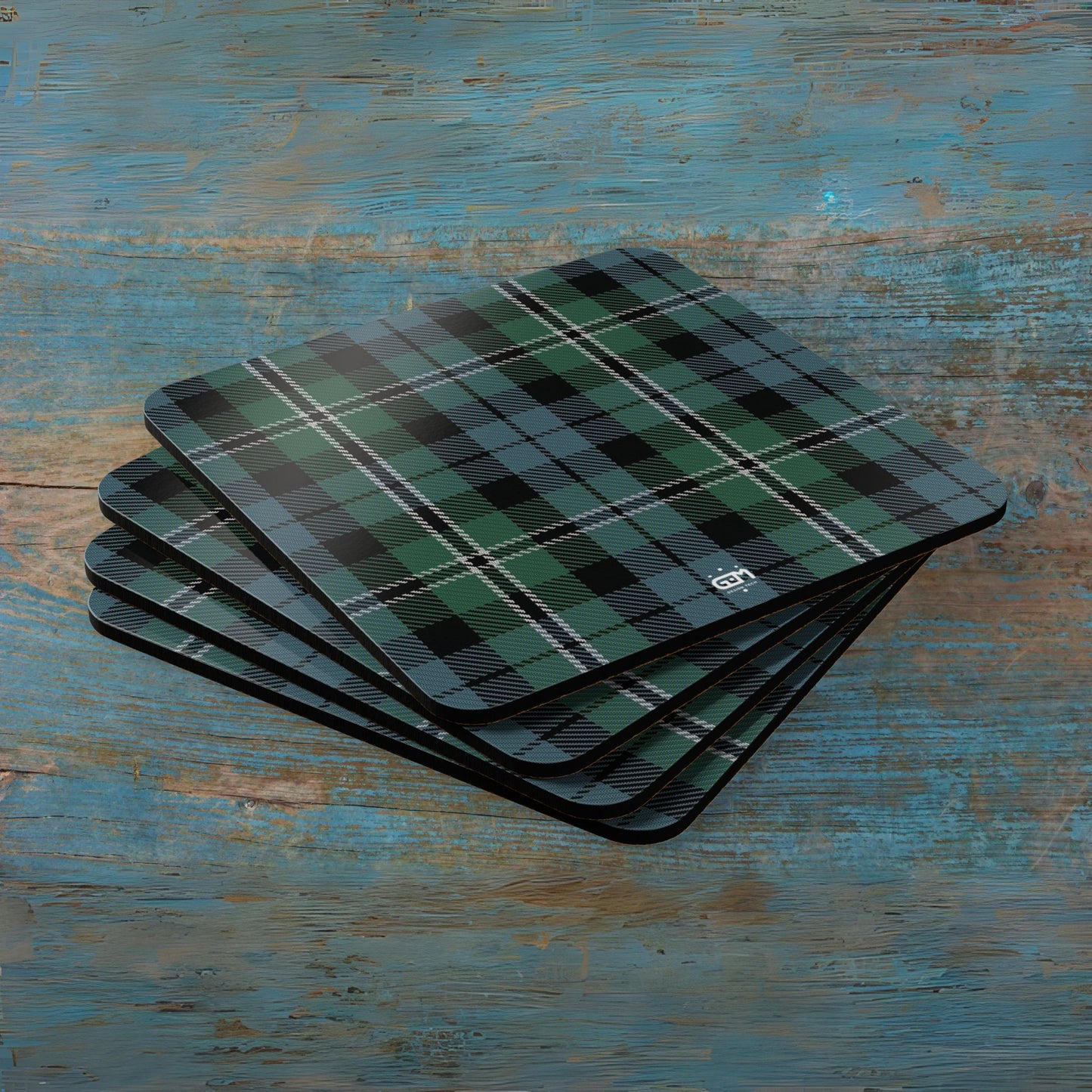 Scottish Tartan Cork Coaster Set (M/Mc/Mac)