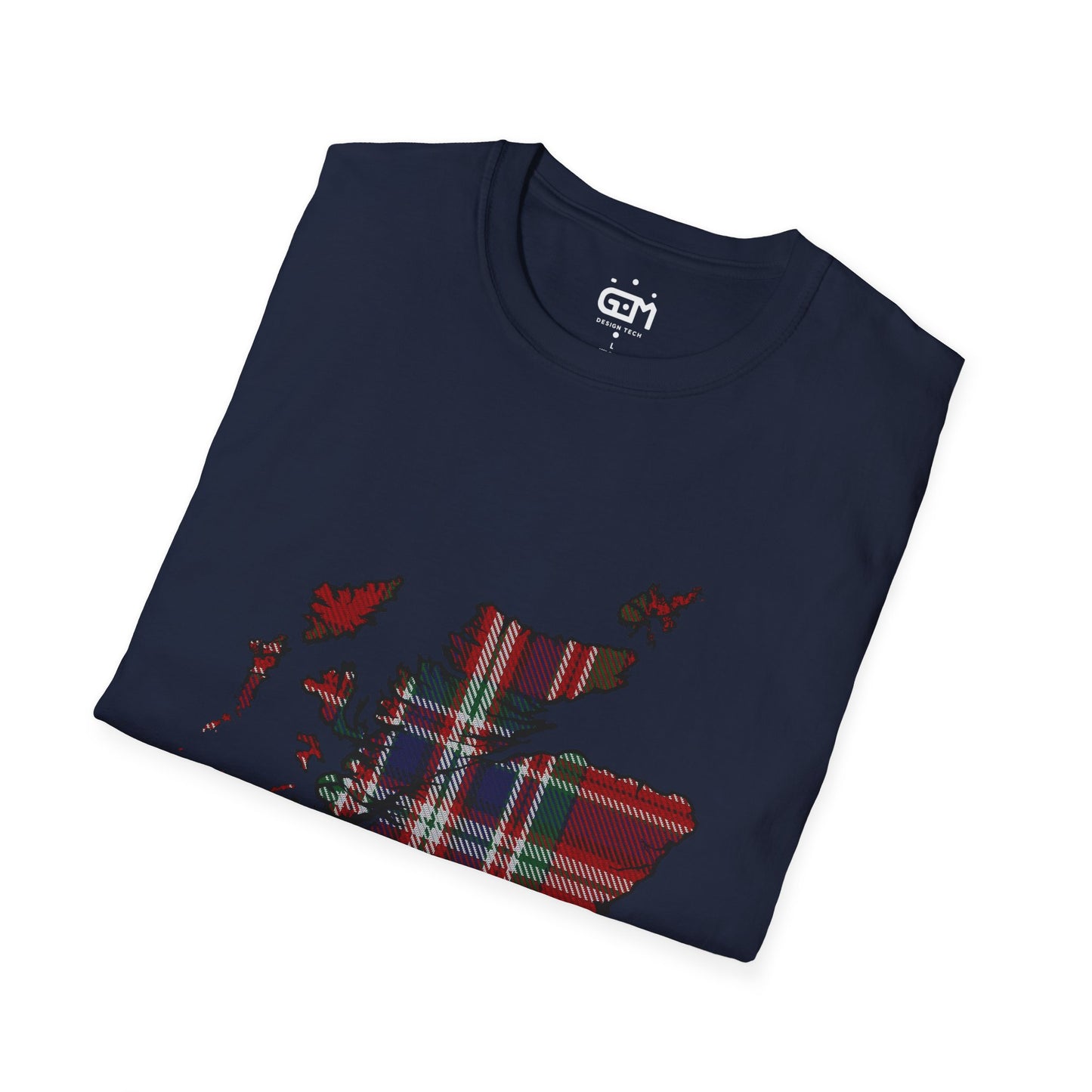 Scotland Tartan Map Softstyle Unisex T-Shirt - MacFarlane Tartan Tee