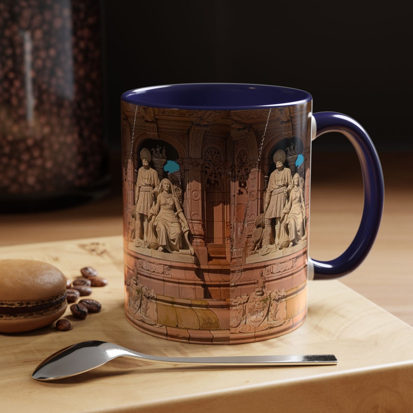 Tasses décoratives Écosse en gros plan - Scènes variées (bleu marine)