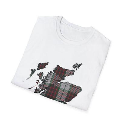 Tartan Scotland Map Softstyle T-Shirt unisexe - Fraser Dress Tartan Tee 