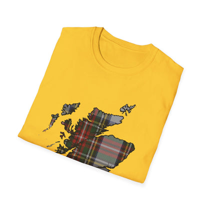 Tartan Ecosse Carte Softstyle T-Shirt Unisexe - Stewart Dress Tartan Tee 