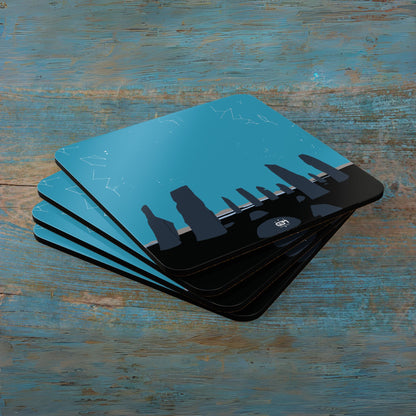 Scotland Art Cork Coaster Set - Silhouettes