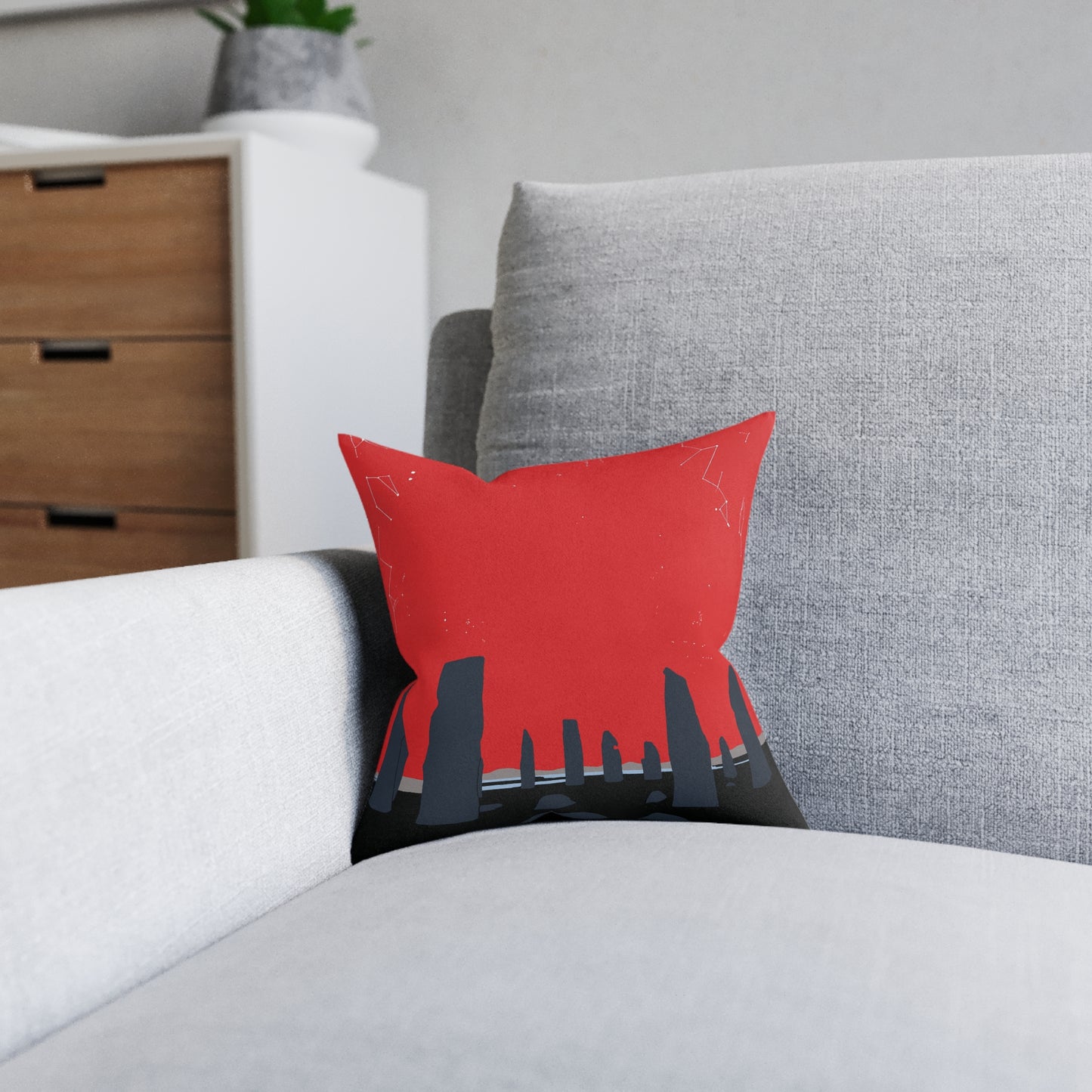 Coussins carrés Scotland Art Silhouette : différentes tailles