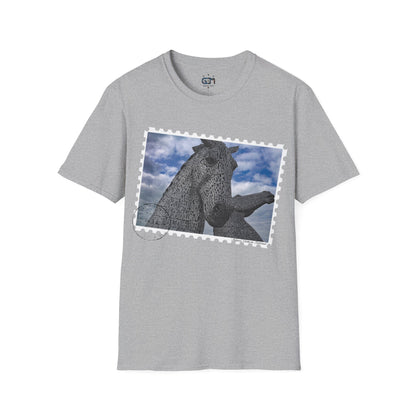 Postcard Kelpies Photo Softstyle T-Shirt, Unisex Tee, Scotland Shirt, Various Colours