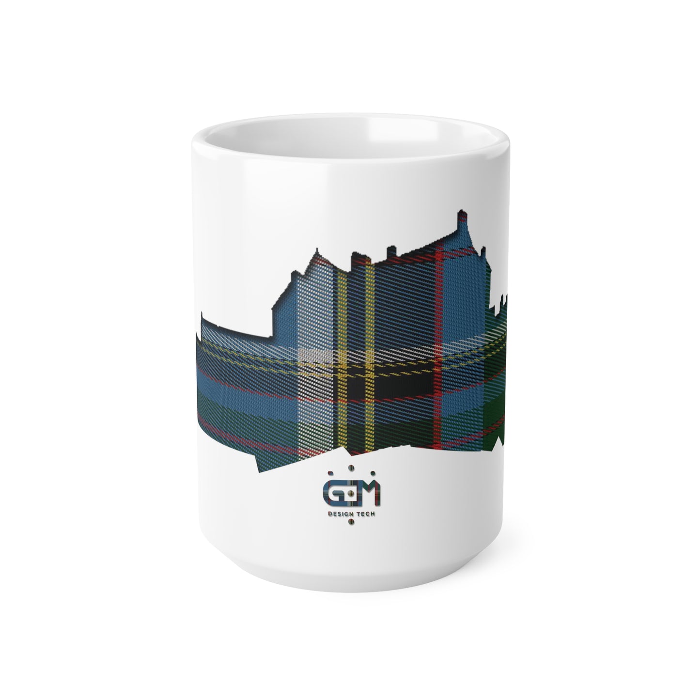 Tartan Edinburgh Castle - Anderson Old Mug, White