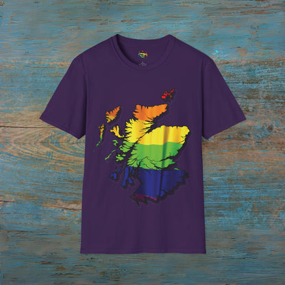 Scotland Is Proud Flag Map Unisex T-Shirt, Various Colours