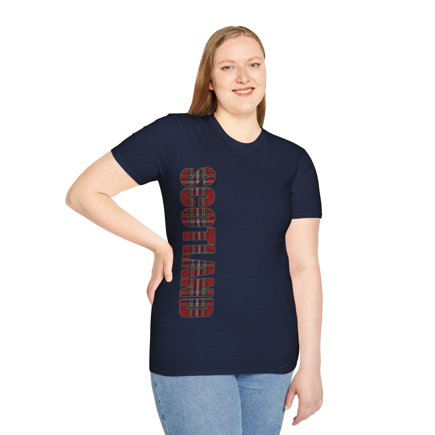 Scotland Lettering MacFarlane Tartan Softstyle T-Shirt, Unisex Tee, Various Colours