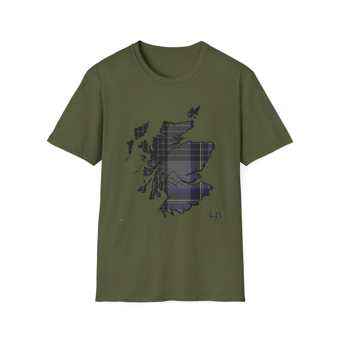 Tartan Scotland Map Softstyle Unisex T-Shirt - Hood Tartan Tee