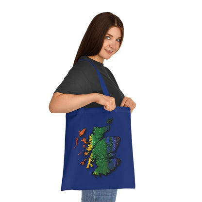 Scotland Pride Rain Map Cotton Tote Bag