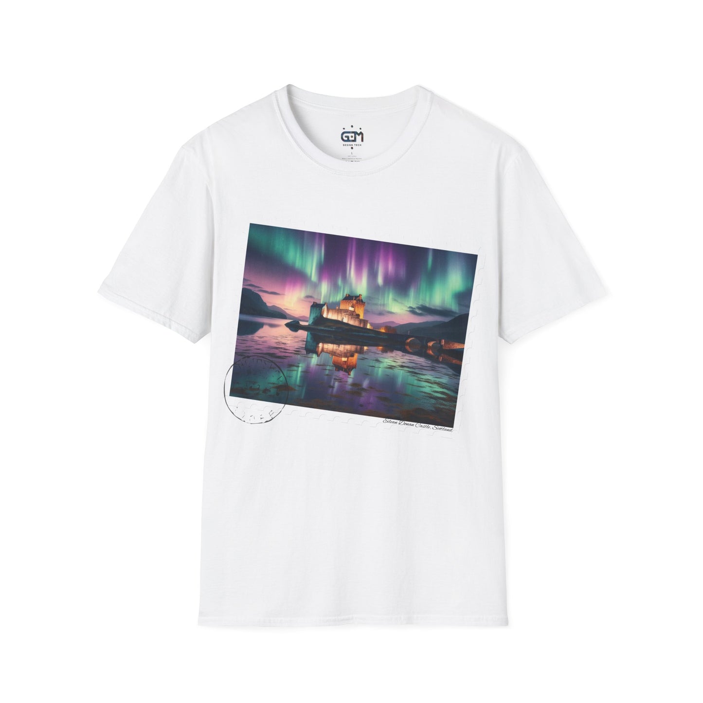 Postcard Eilean Donan Castle Art Softstyle T-Shirt, Unisex Tee, Scotland Shirt, Various Colours