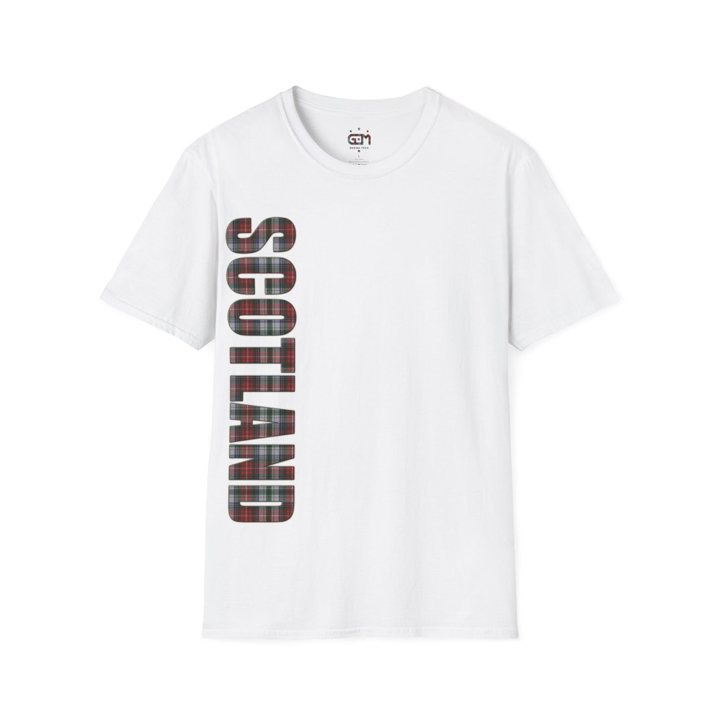 Scotland Lettering Stewart Tartan Softstyle T-Shirt, Unisex Tee, Various Colours