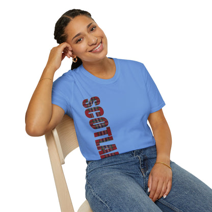 Scotland Lettering MacFarlane Tartan Softstyle T-Shirt, Unisex Tee, Various Colours