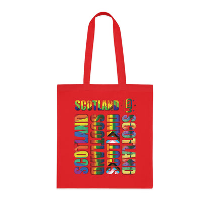 Scotland Pride Lettering Cotton Tote Bag